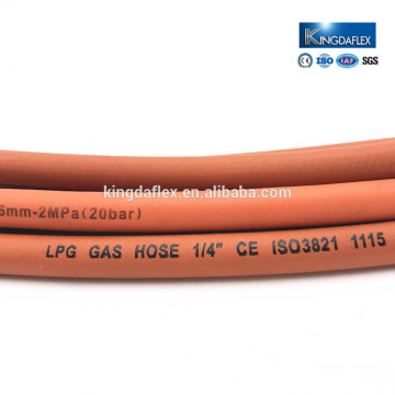 Abrasion Resistant Gas Cooker Flexible Natural LPG Smooth Rubber Hose 20bar